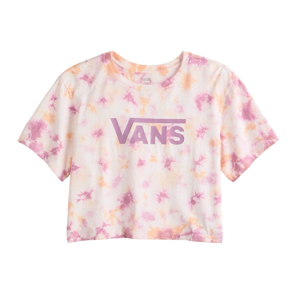 Vans Tie-Dye Logo Cropped Graphic Tee